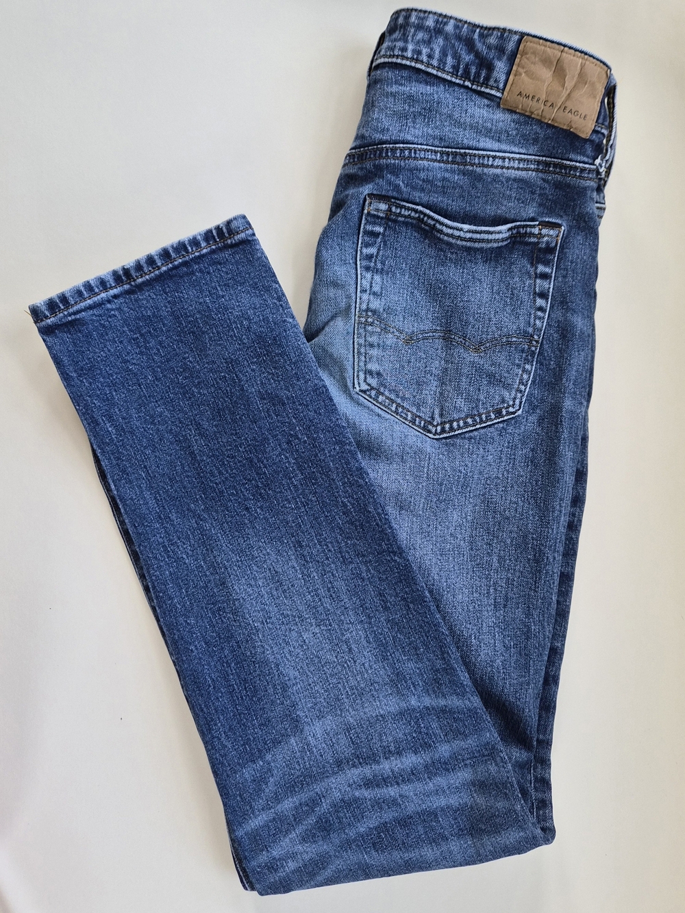 American Eagle Outfitters Men's Blue Slim Straight Jeans